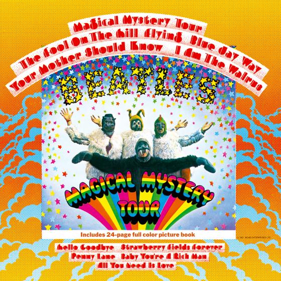 The album cover for The Beatles' Magical Mystery Tour